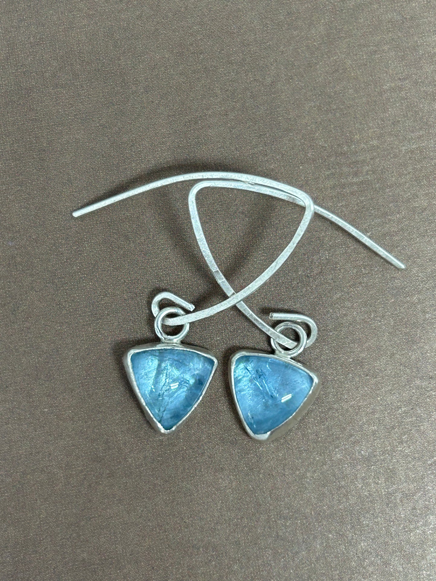 Sterling Silver and Brazilian Aquamarine Dangle Earrings