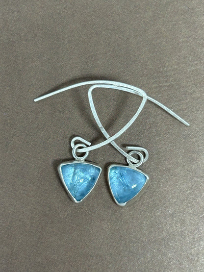 Sterling Silver and Brazilian Aquamarine Dangle Earrings