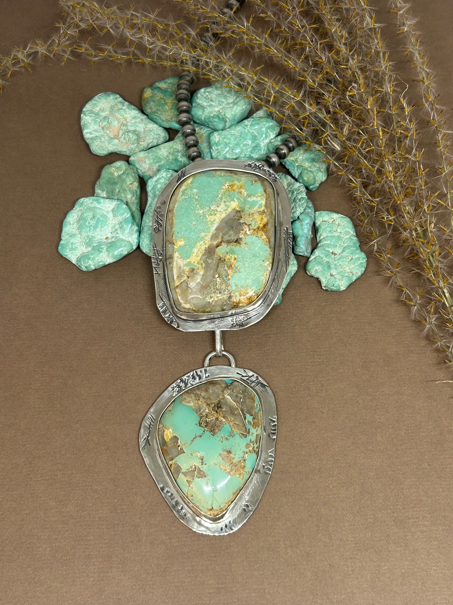 Tuff Gurlz Royston Turquoise Pendant 5 Sterling Silver