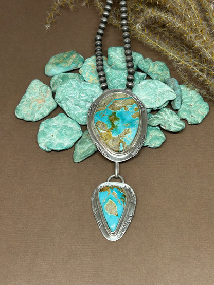 Royston Turquoise Tuff Gurlz Pendant Sterling Silver Pendant 4