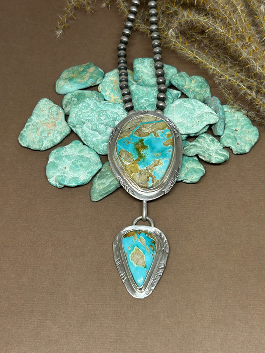 Royston Turquoise Tuff Gurlz Pendant Sterling Silver Pendant 4