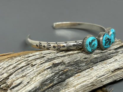 Morenci Turquoise Sterling Silver Cuff