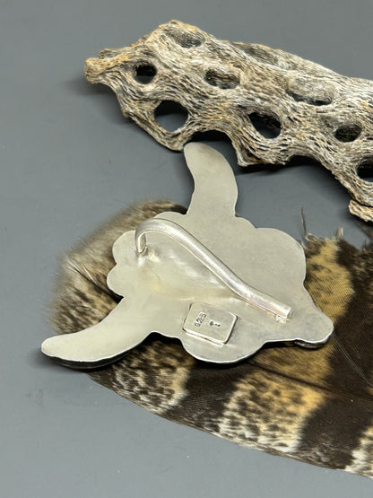 Iron Buffalo Longhorn Pendant