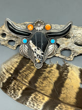 Load image into Gallery viewer, Iron Buffalo Longhorn Pendant
