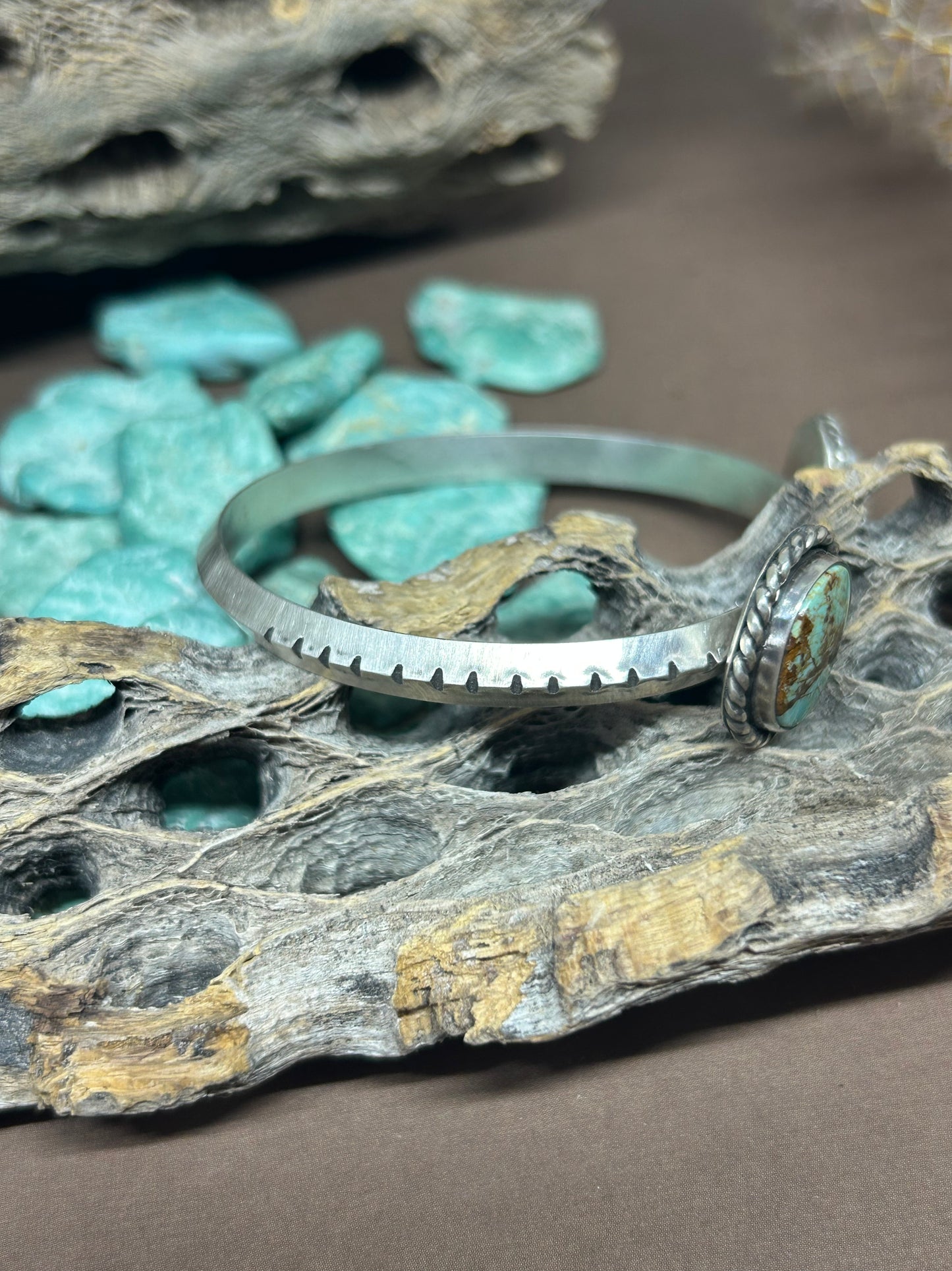 Sterling Silver Kingman Turquoise Cuff Bracelet