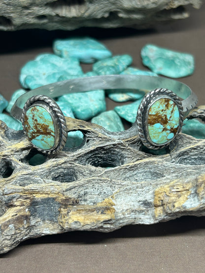 Sterling Silver Kingman Turquoise Cuff Bracelet