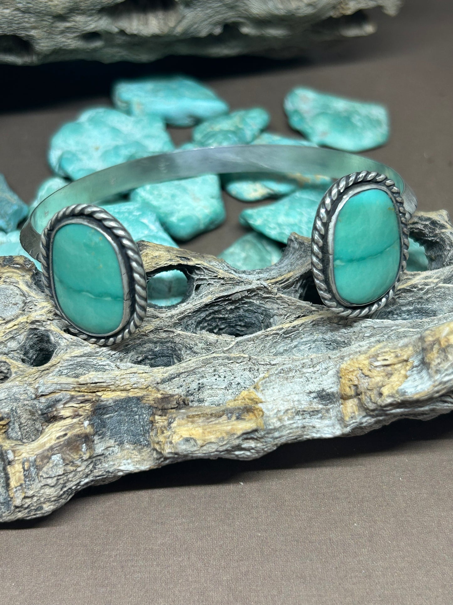 Sterling Silver Cuff Bracelet Elisa Turquoise