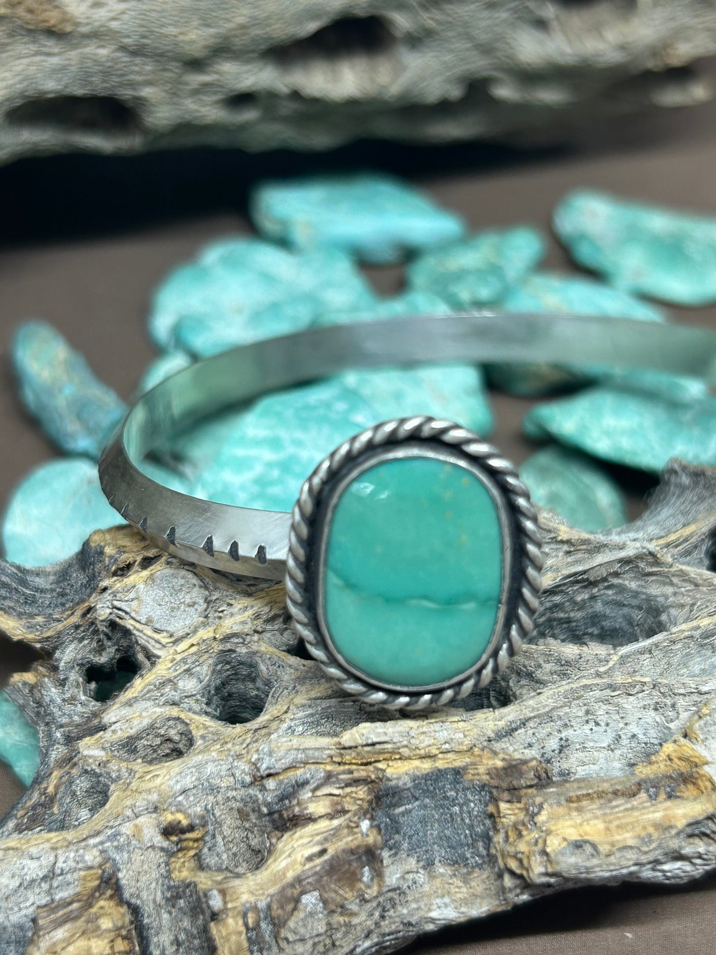 Sterling Silver Cuff Bracelet Elisa Turquoise