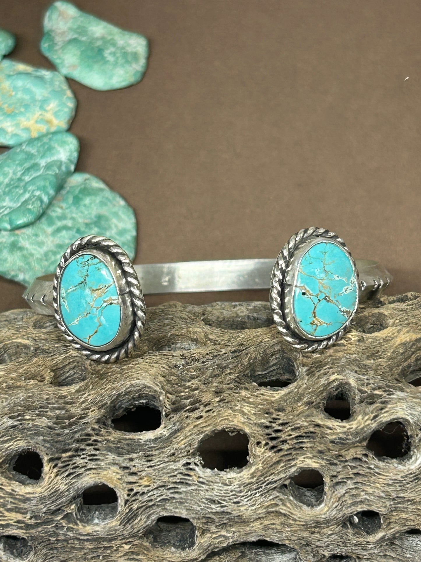 Sterling Silver Reverse Cuff Patagonia Turquoise