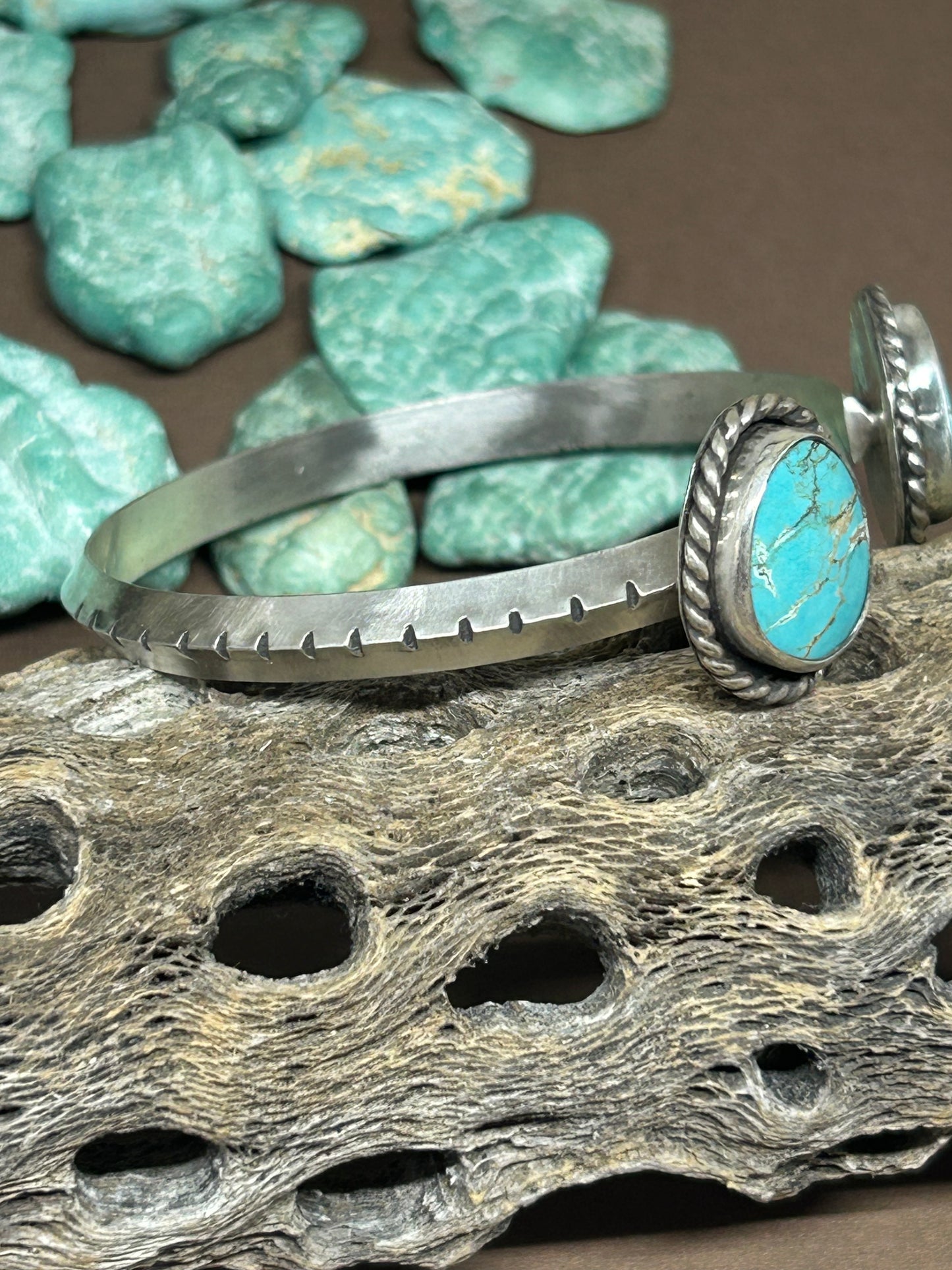 Sterling Silver Reverse Cuff Patagonia Turquoise
