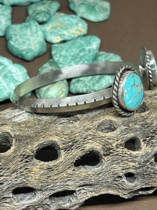 Sterling Silver Reverse Cuff Patagonia Turquoise