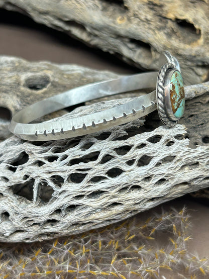 Sterling Silver Kingman Turquoise Cuff Bracelet