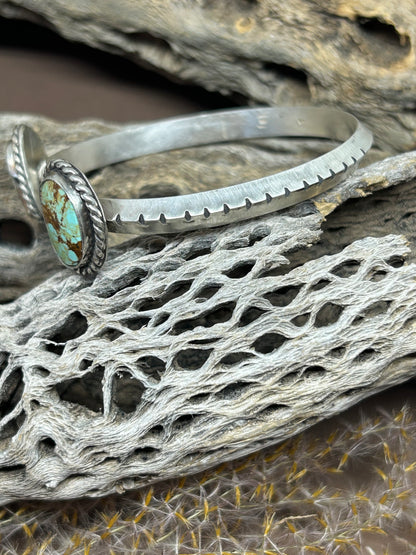 Sterling Silver Kingman Turquoise Cuff Bracelet