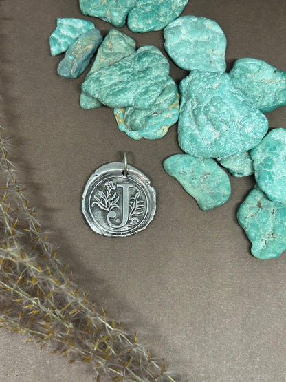 Initial Wax Seal Charm Necklaces
