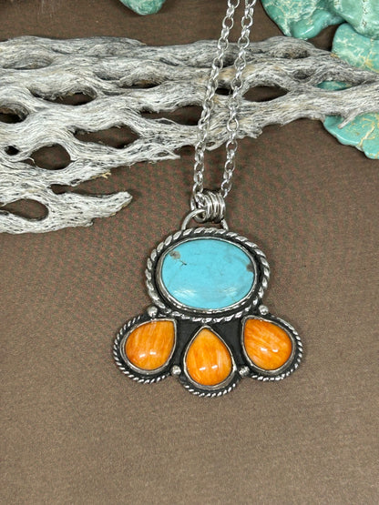 Turquoise Spiny Oyster Necklace