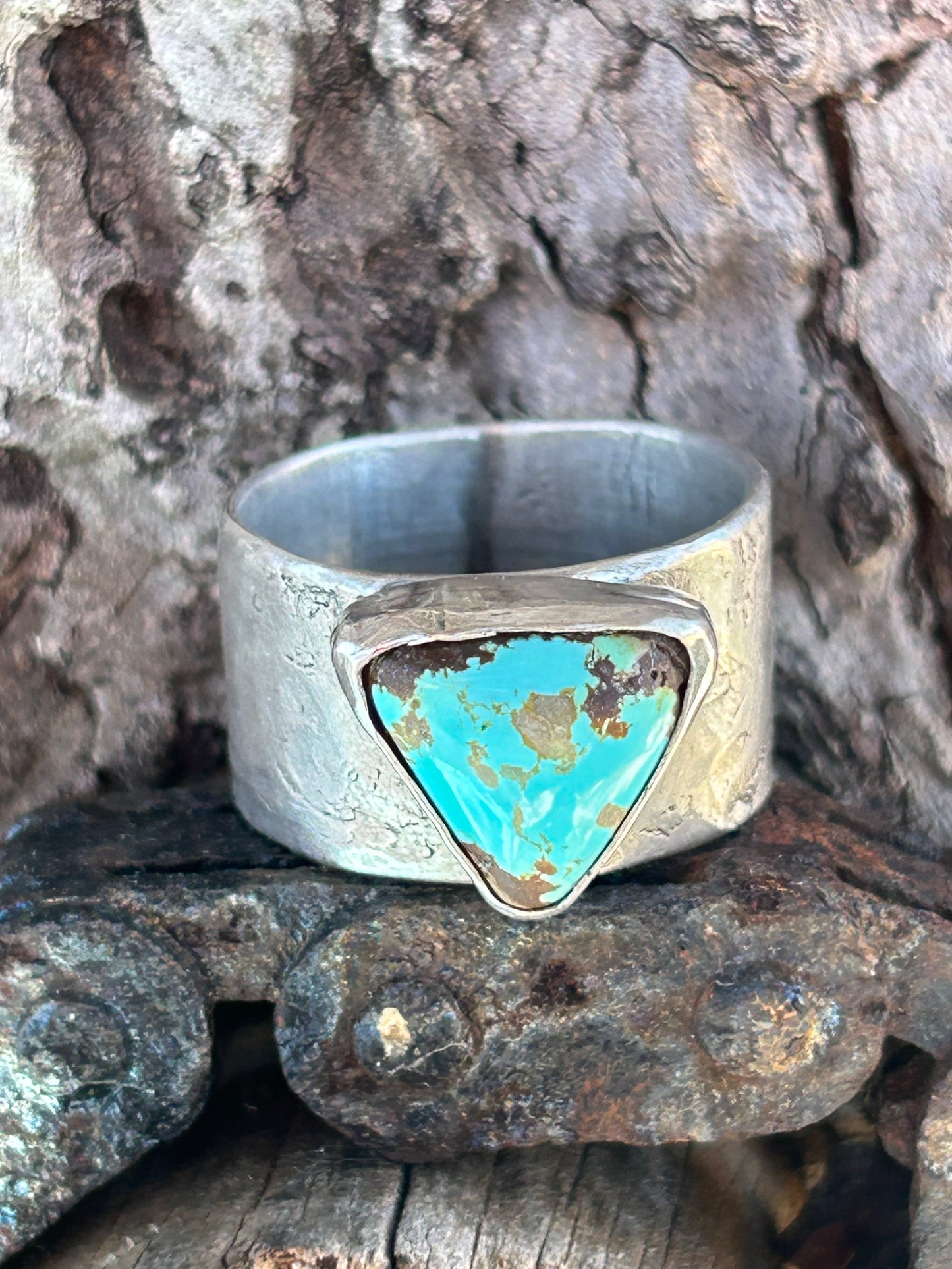 Rustic Royston Turquoise Sterling Silver Ring