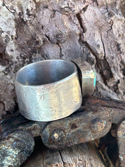 Rustic Royston Turquoise Sterling Silver Ring