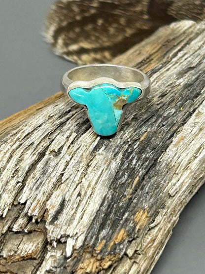 Cow Head Ring Kingman Turquoise