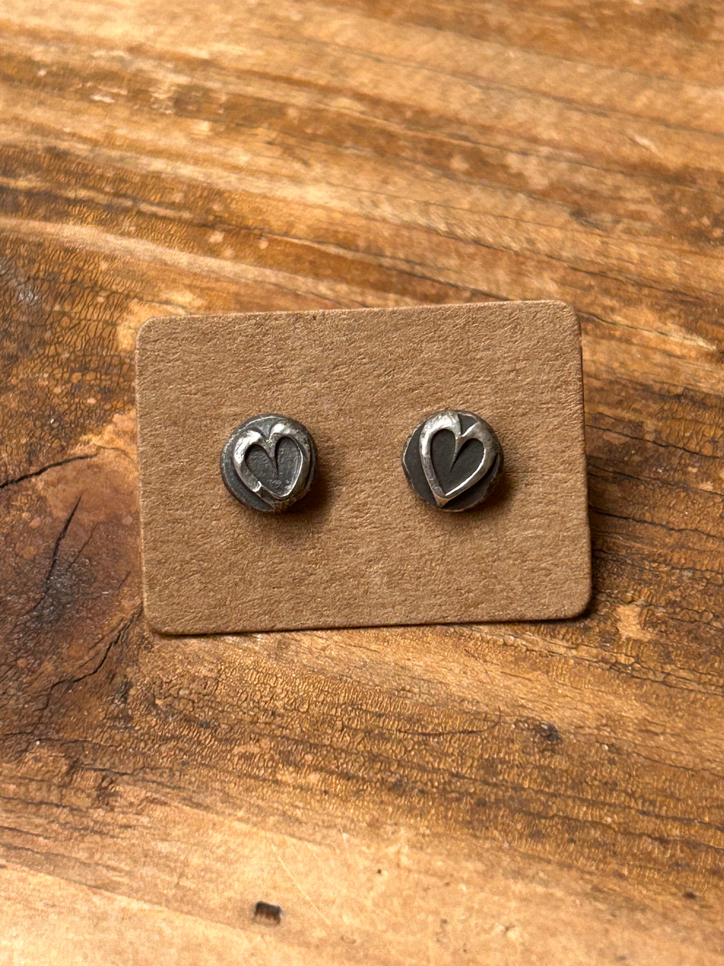 Bryson’s Valentine Heart Sterling Silver Stud Earrings Made To Order