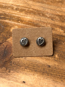 Bryson’s Valentine Heart Sterling Silver Stud Earrings