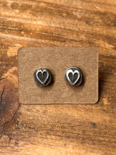 Load image into Gallery viewer, Bryson’s Valentine Heart Sterling Silver Stud Earrings
