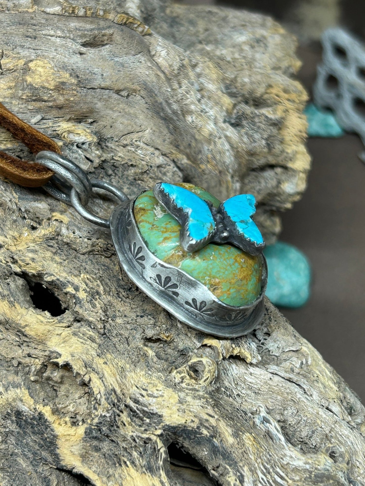 Butterfly Talisman Turquoise Sterling Silver - Taylor Made Silver