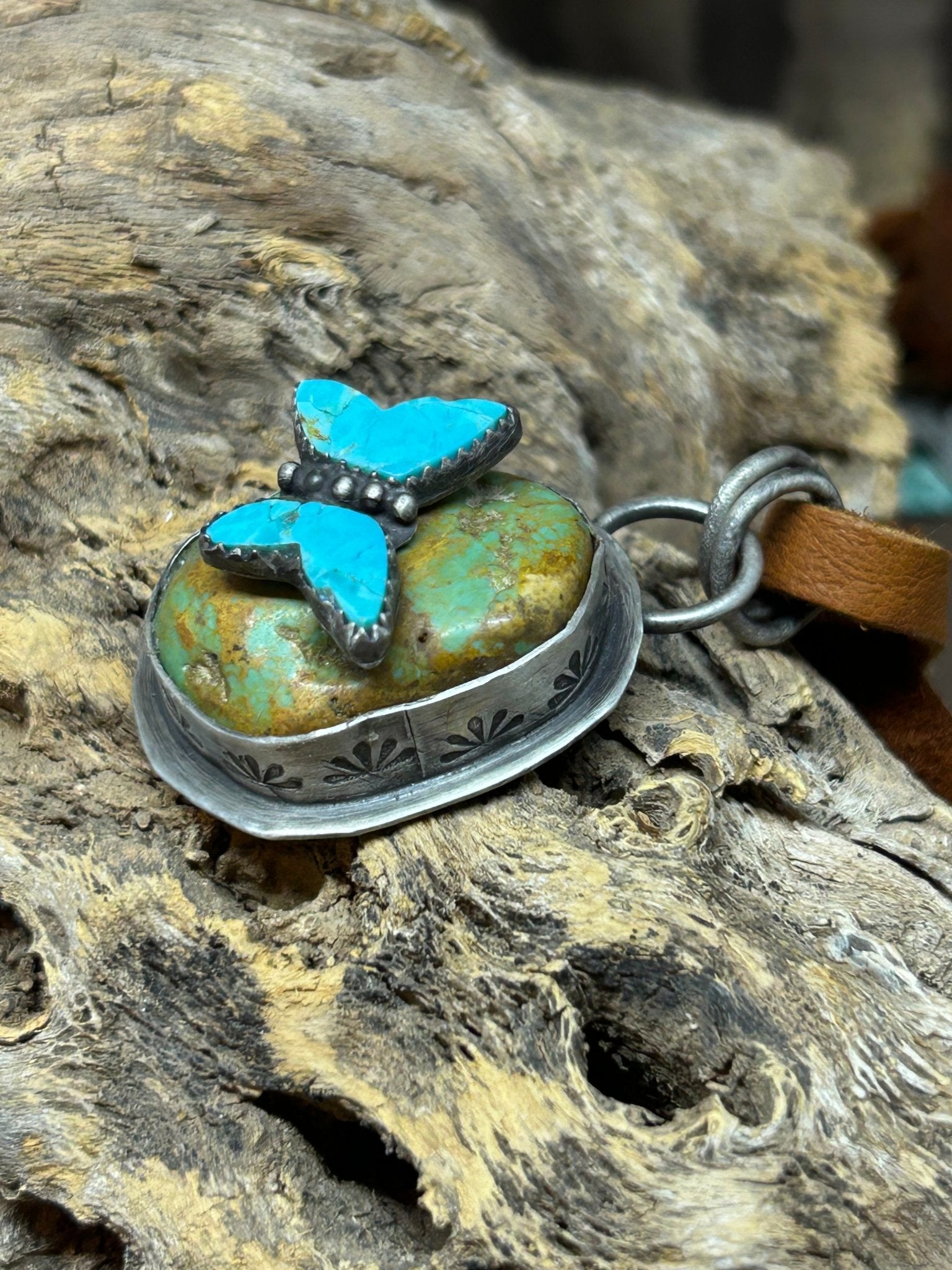 Butterfly Talisman Turquoise Sterling Silver - Taylor Made Silver