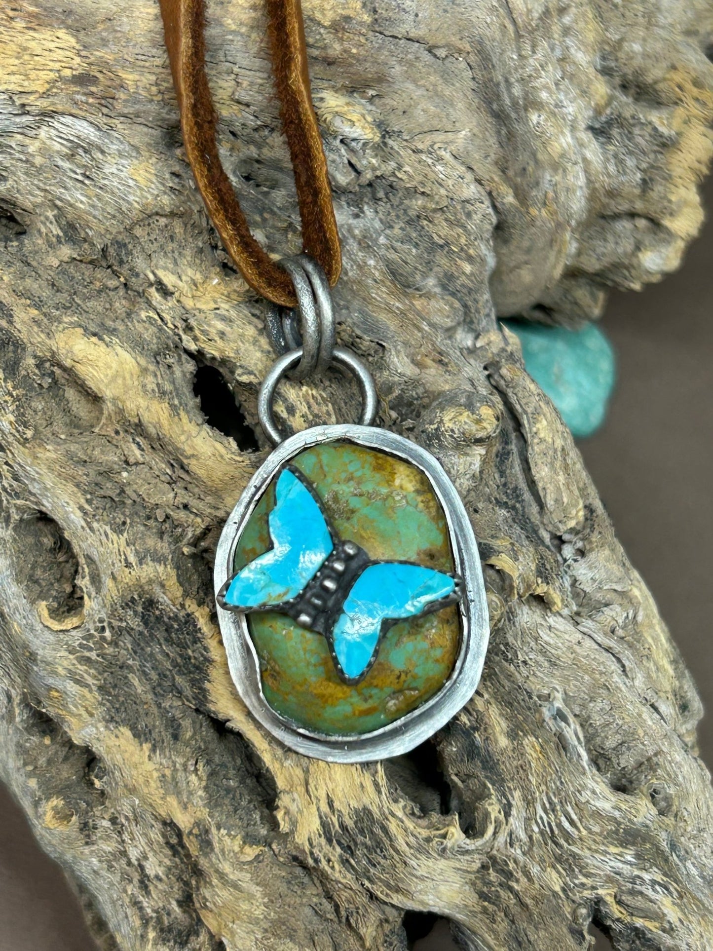 Butterfly Talisman Turquoise Sterling Silver - Taylor Made Silver