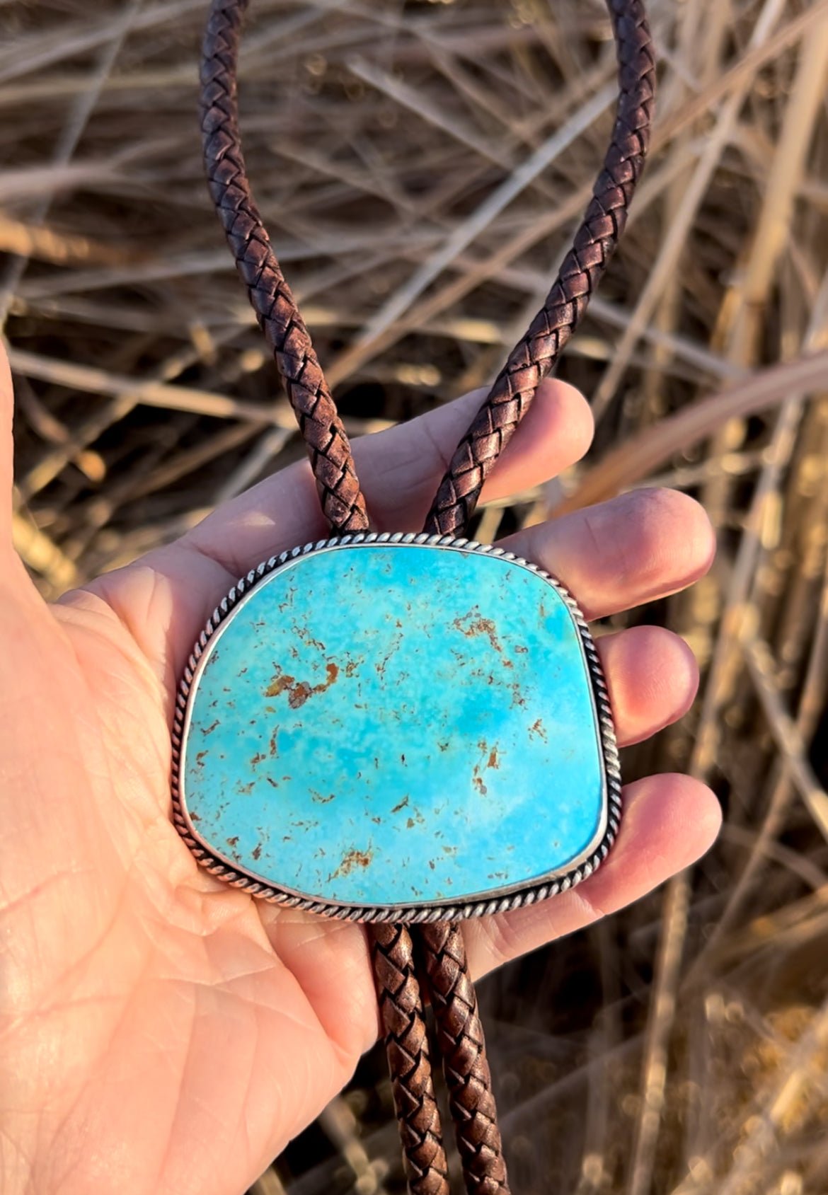 Campitos Turquoise Bolo Tie - Taylor Made Silver