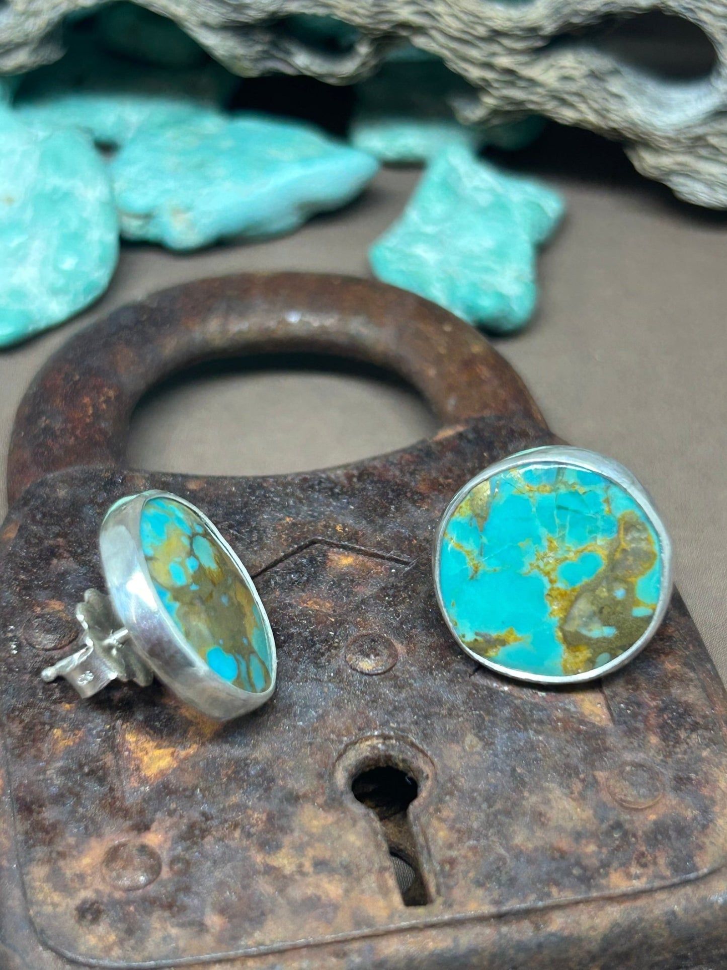 Chubbies Kingman Mohave Sterling Silver Stud Earrings - Taylor Made Silver