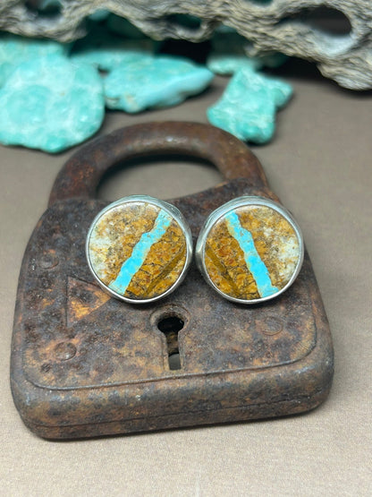 Chubbies Spirit Hill Turquoise And Sterling Silver Studs - Taylor Made Silver