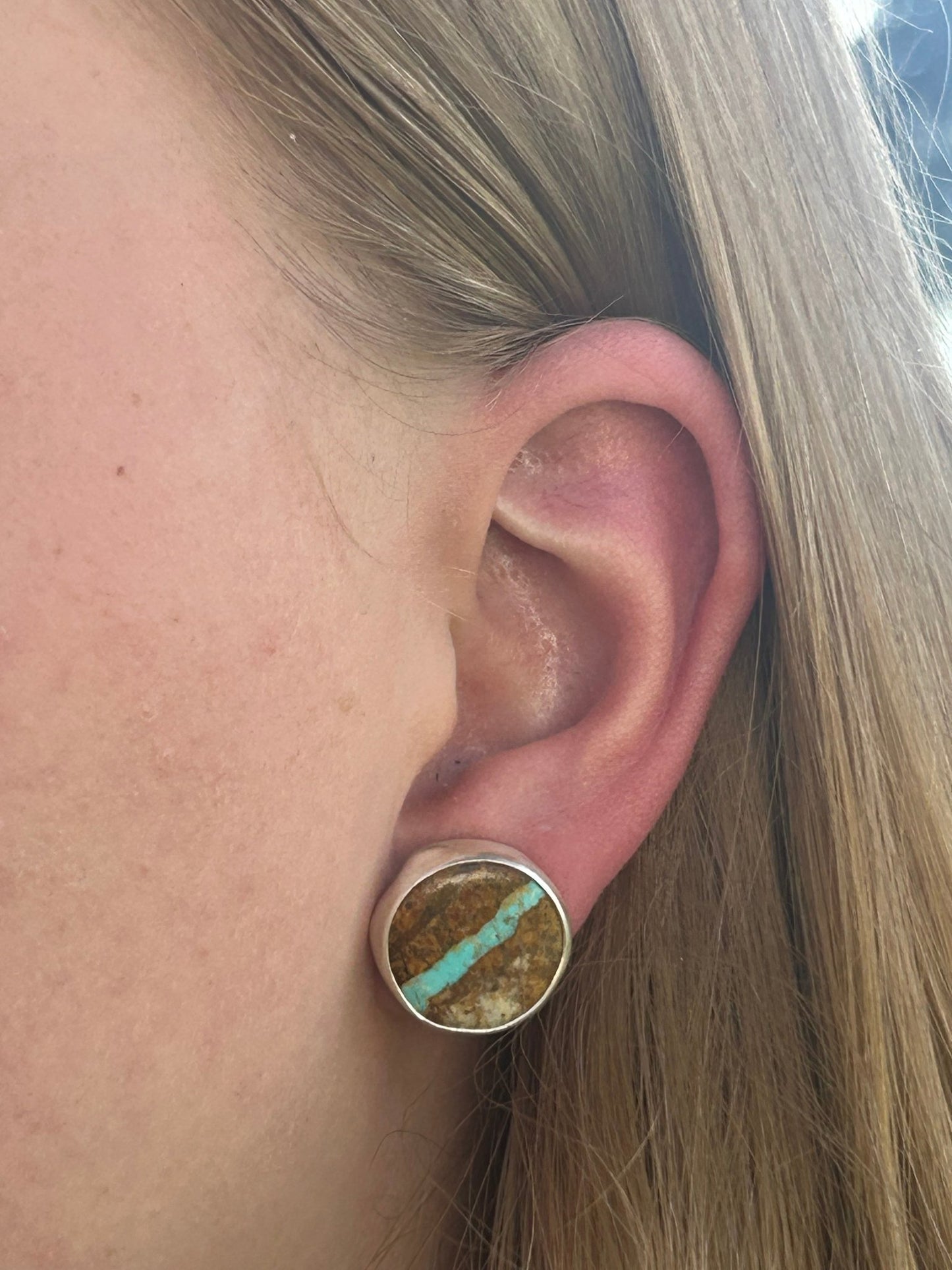Chubbies Spirit Hill Turquoise And Sterling Silver Studs - Taylor Made Silver
