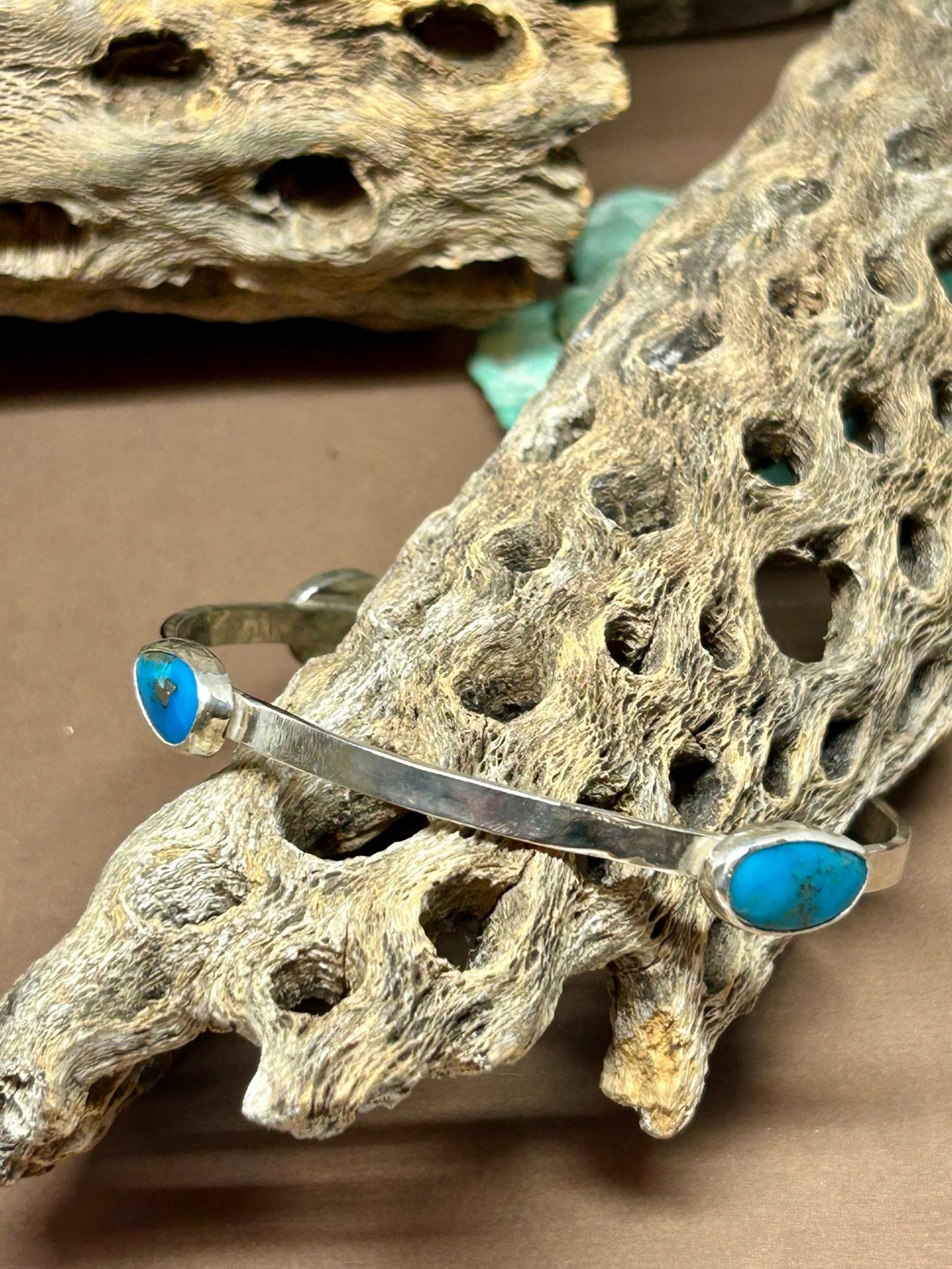 Compass Bangle Evans Turquoise Sterling Silver - Taylor Made Silver