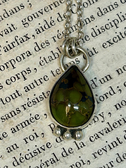 Everyday Hubei Turquoise Sterling Silver Necklace. - Taylor Made Silver