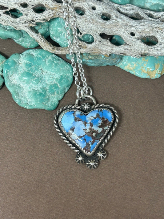 Golden Hills Turquoise Heart Necklace - Taylor Made Silver
