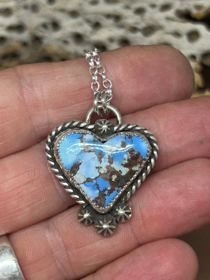 Golden Hills Turquoise Heart Necklace - Taylor Made Silver