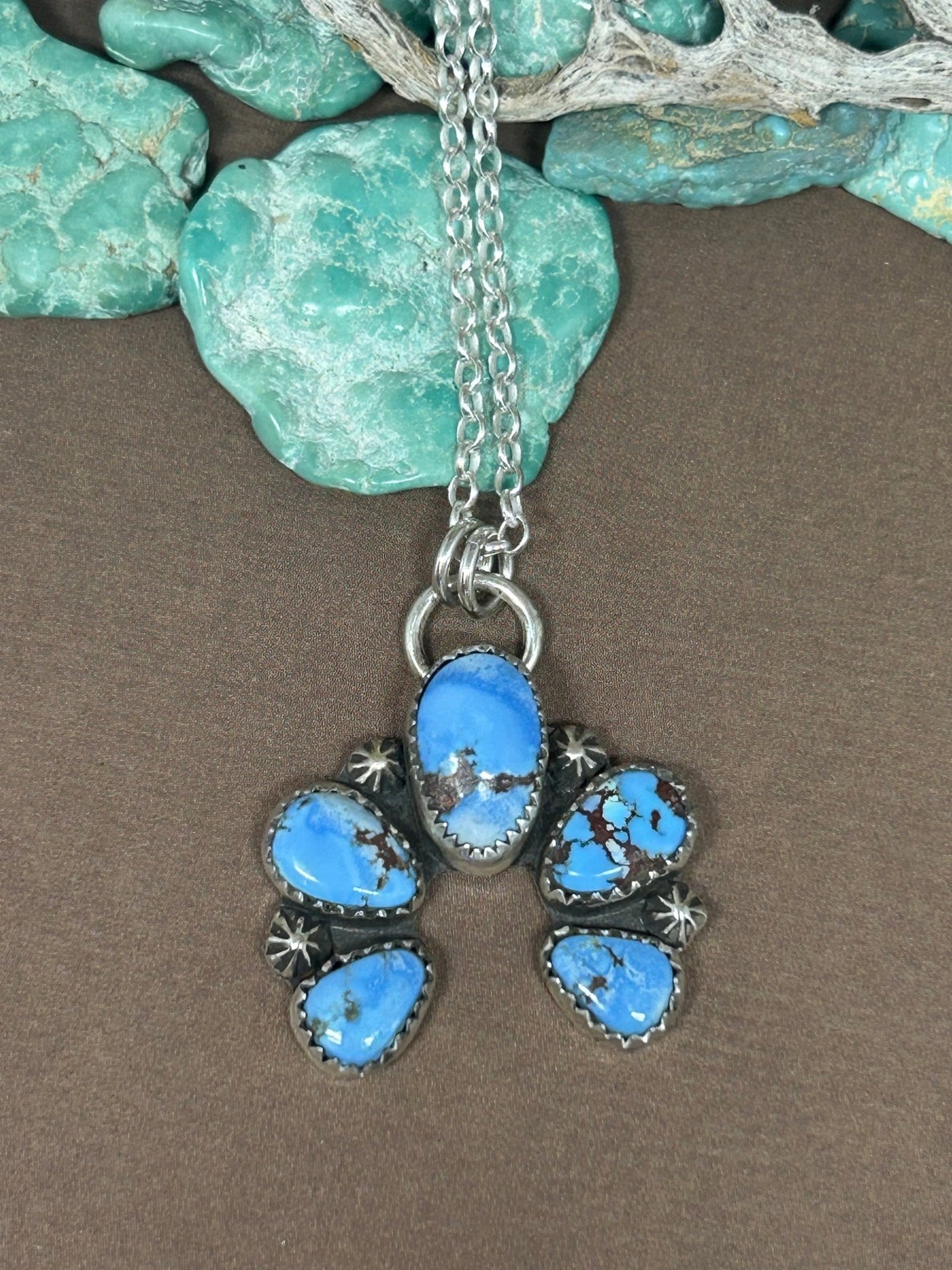 Golden Hills Turquoise Naja Necklace - Taylor Made Silver