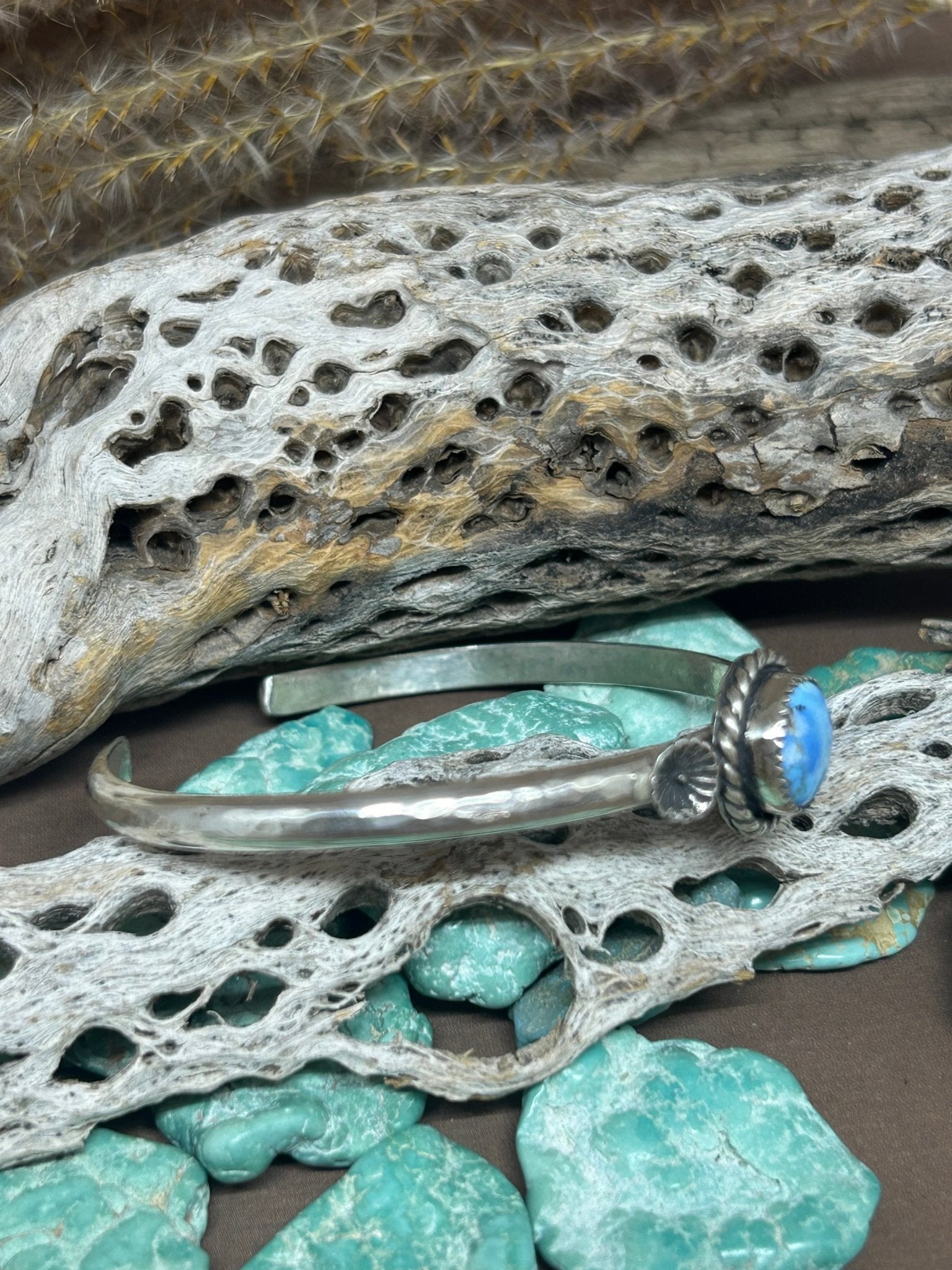 Golden Hills Turquoise Sterling Silver Cuff Bracelet - Taylor Made Silver