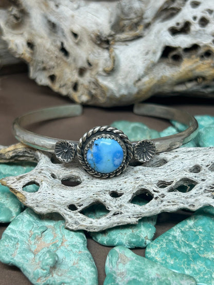 Golden Hills Turquoise Sterling Silver Cuff Bracelet - Taylor Made Silver