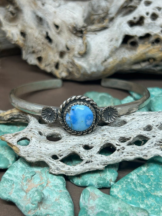Golden Hills Turquoise Sterling Silver Cuff Bracelet - Taylor Made Silver