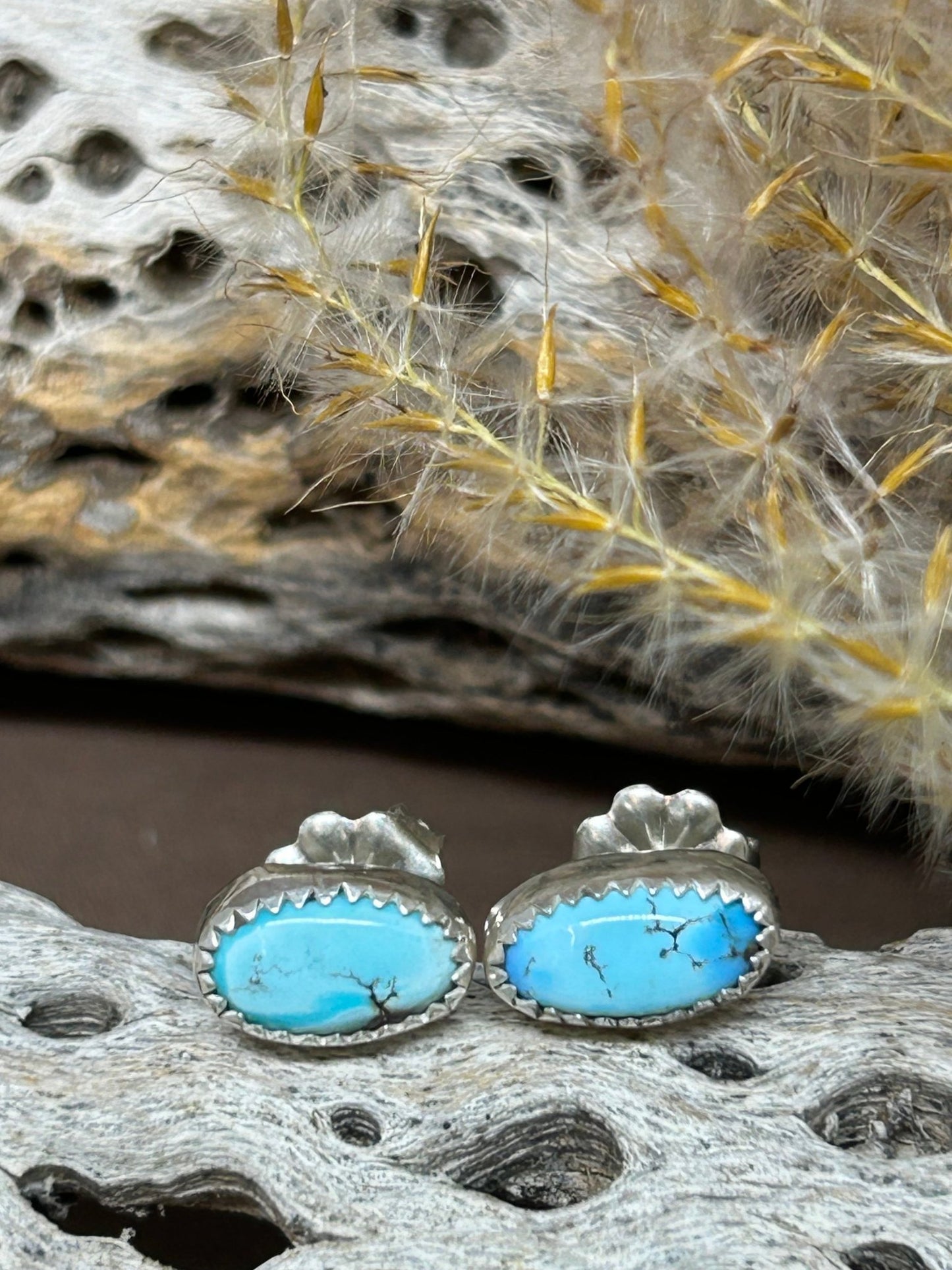 Golden Hills Turquoise Stud Earrings - Taylor Made Silver