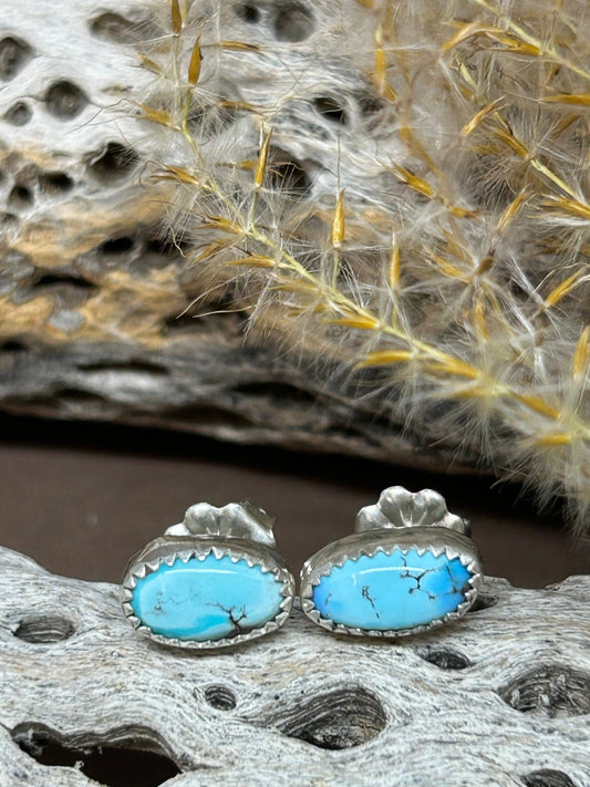 Golden Hills Turquoise Stud Earrings - Taylor Made Silver