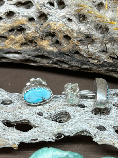 Golden Hills Turquoise Stud Earrings - Taylor Made Silver
