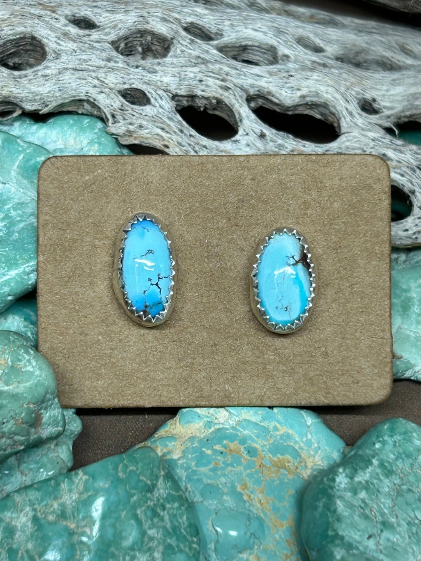 Golden Hills Turquoise Stud Earrings - Taylor Made Silver