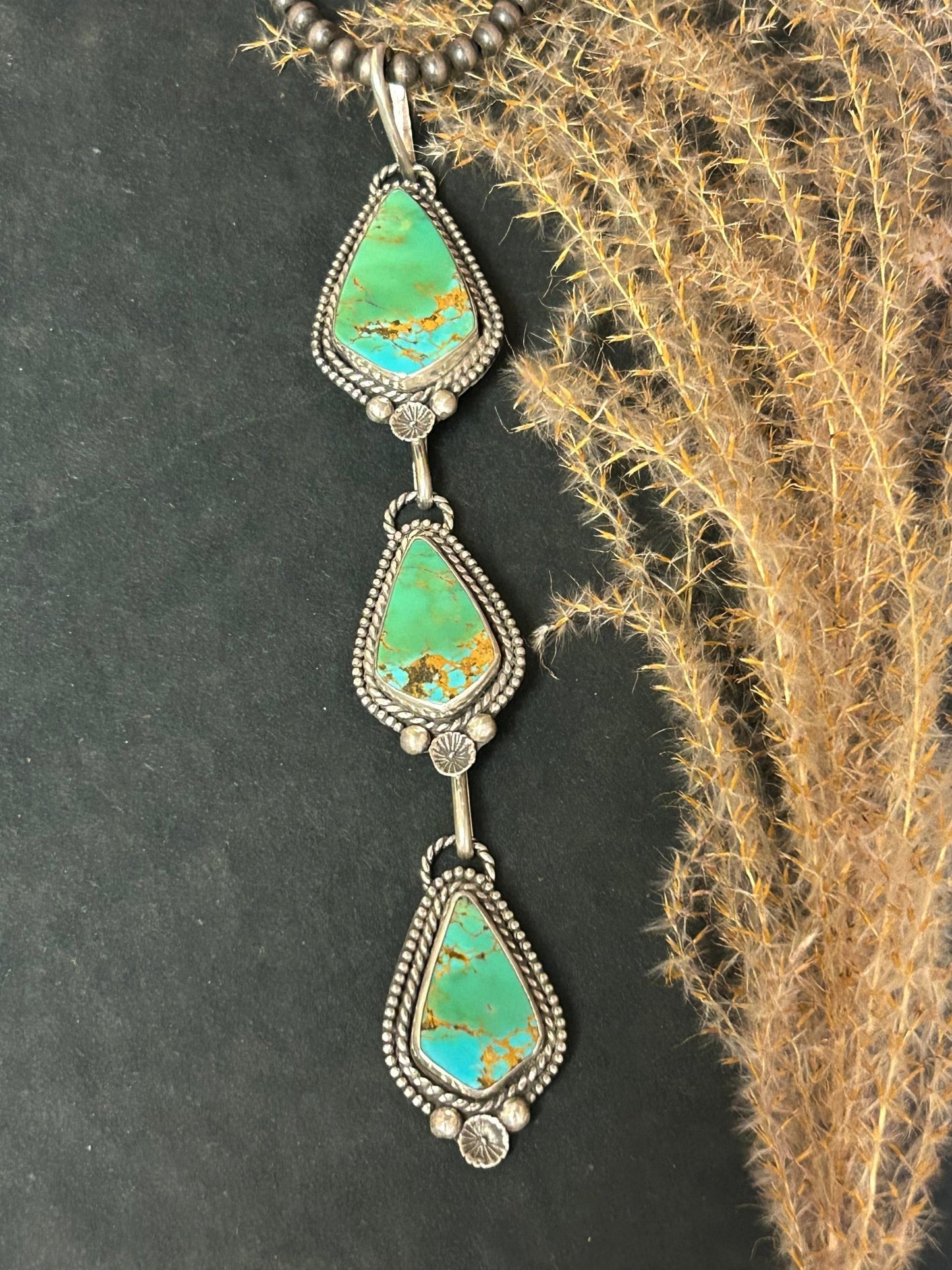 Hardy Pit Kingman Turquoise Pendant - Taylor Made Silver