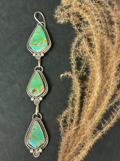 Hardy Pit Kingman Turquoise Pendant - Taylor Made Silver
