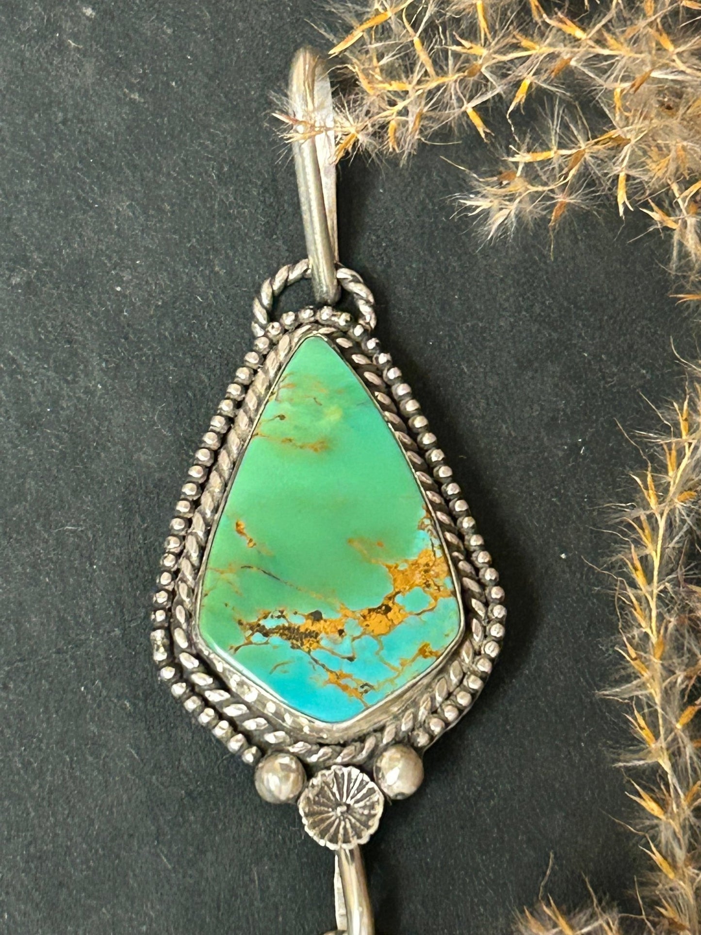 Hardy Pit Kingman Turquoise Pendant - Taylor Made Silver