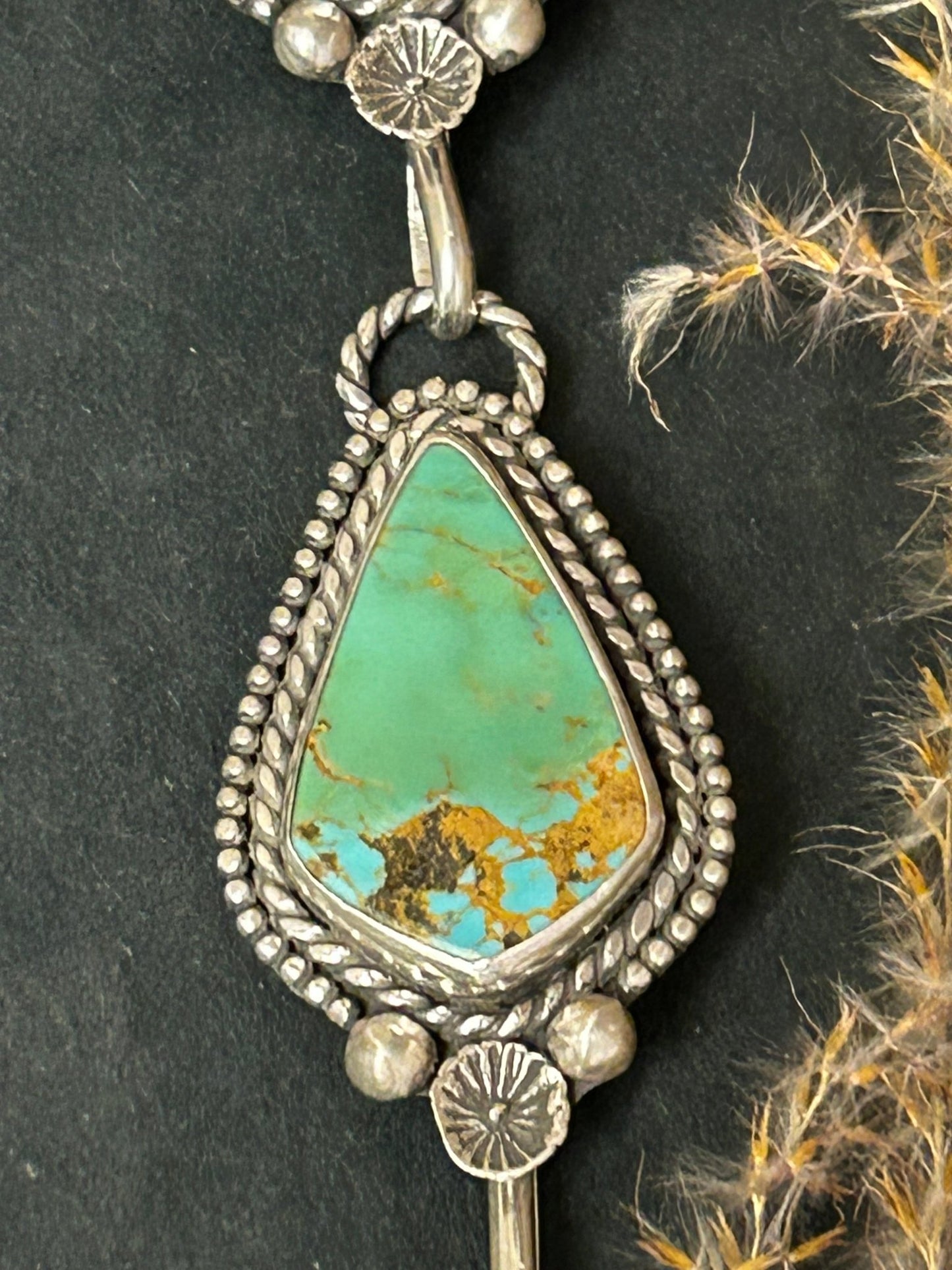 Hardy Pit Kingman Turquoise Pendant - Taylor Made Silver