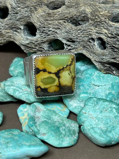 Hubei Polychrome Turquoise Ring - Taylor Made Silver