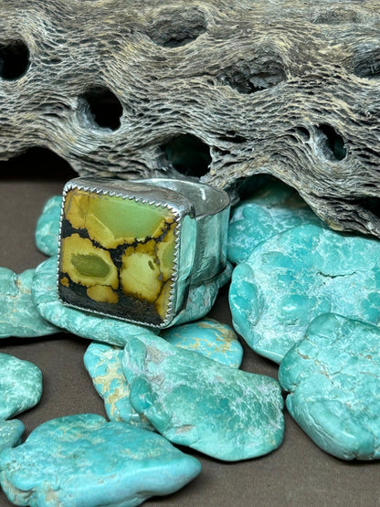 Hubei Polychrome Turquoise Ring - Taylor Made Silver